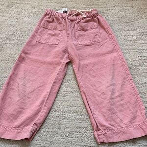 Zara Kids Wide-Leg Pull-On Pants in Dusty Rose